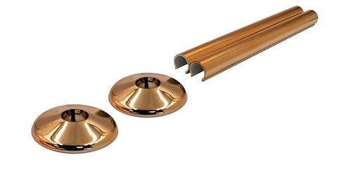 GENUEN® x 2 Talon Snappit for Towel Rail Radiators Pipe Covers and Collars (Rose Gold/Copper 200mm)