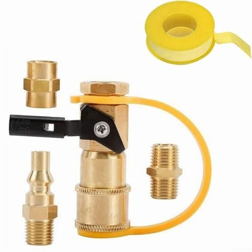 Jayruit Kit adaptateur de tuyau de propane, raccord rapide pour connecter le barbecue à votre camping-car ou à d'autres appareils à gaz, Y4B106F62KW7K2NZ6T7EY