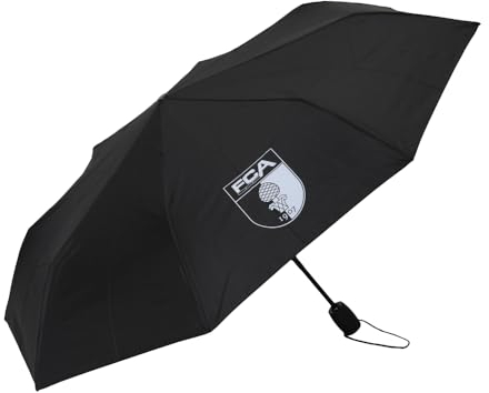 FC Augsburg FCA Taschenschirm Regenschirm schwarz