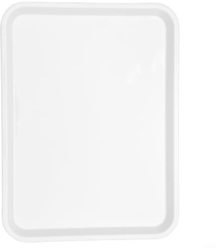 Platos rectangulares de plástico, bandejas rectangulares de plástico para alimentos, antideslizantes, antiarañazos, bandejas de comida rápida, bandejas reutilizables para cafetería para restaurante,