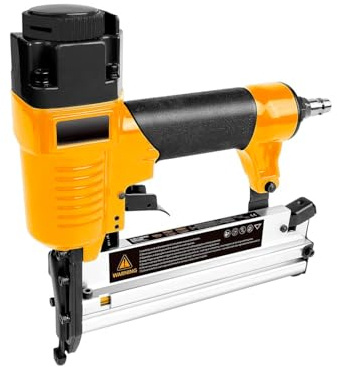 Avilia Pistola Spara Graffette e Chiodi Pneumatica con Accessori - Chiodatrice per Legno e Mobili, per Chiodi 15-50mm, Graffette 16-40mm, Pressione Regolabile
