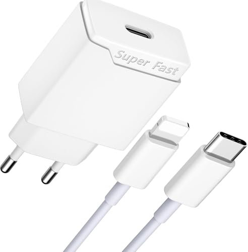 Newding Chargeur Rapide pour Phone 14, 13, 12, 11, 14 Pro Max, 14 Plus, 13 Pro Max, 13 Mini, XR, 10, 8, SE, 20 W USB C Prise Secteur Mural Alimentation Adaptateur Type C