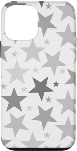 Hülle für iPhone 12 mini Case Stars Muster grau ästhetisch cool Geschenke Jungen Mädchen