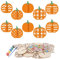 DKINY 10PCS 3D Kürbis aus Holz, Halloween Kürbis Holzbastelset für Kinder, DIY Kürbis zum Basteln und Bemalen, Halloween Kreativeset Kunsthandwerk Geschenk für Junge Mädchen in Halloween Herbst
