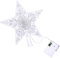 TOPBATHY 1 Pc Lumières du Haut du Sapin De Noël Haut De Forme d'arbre De Noël Mené Dessus d'arbre d'ange d'arbre pour Arbre à Crayons Décoration De Fête De Noël Blanche Plastique