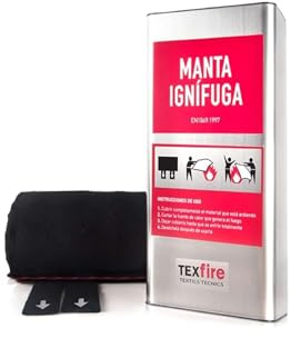TEXFIRE Couverture Anti-Feu en 1869 CE RIPCI avec Armoire en Acier Inoxydable