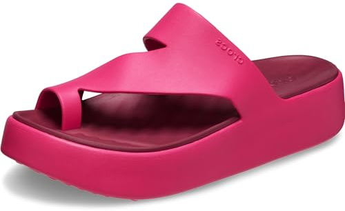 Crocs Herren Getaway Platform Toe Loop Sandalen, Dragon Fruit, 37/38 EU