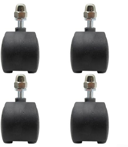 4 Stück elektrische Heizungs-Lenkrollen, 40 x 30 mm, schwarz, Kunststoff-Ersatzteile für Midea Pioneer Heizkörper (ohne Bremse)