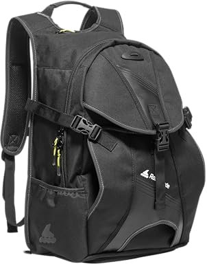 Rollerblade PRO Backpack LT 30 ECO, Rucksack für Inline Skates, Unisex, Schwarz, 30l