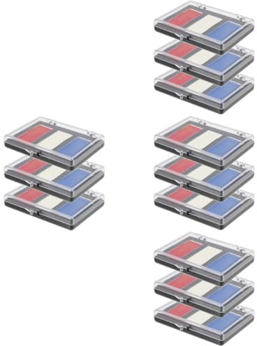 NUOBESTY 4 Juegos Pinturas Body Painting Maquillaje Facial Kit De Pintura Facial De Cara Blanca De Cara De Fanático Del Fútbol Pigmento Festivo El Plastico 3 Piezas * 4