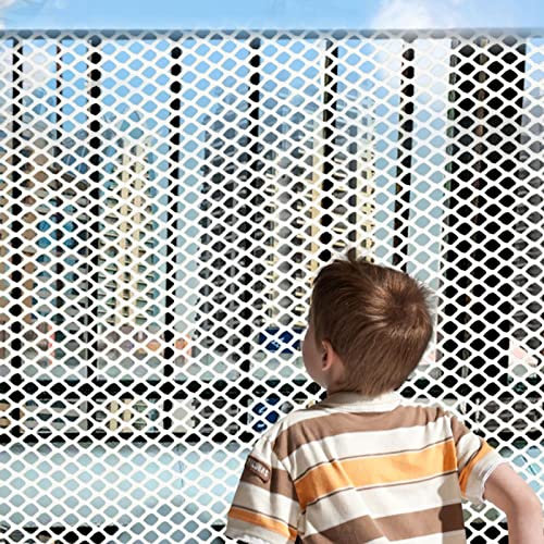 Maschendrahtzaun aus Kunststoff, Balkon-Sicherheitsnetz für Kinder, weißes, Flexibles Kunststoffnetz, Tierbarriere, 1/3/5/8/10/15 m langes Maschendrahtzaunnetz (2 x 2 m)