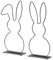 2er Set Aufsteller Hase Metall H30cm Schwarz Osterdeko Tischdeko Frühlingsdeko Dekohase Ostern Osterhase Metalldeko