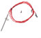 FACAIIO Edelstahl Thermistor Sonde für verschiedene Pelletofen Modelle 10x10x2cm rot