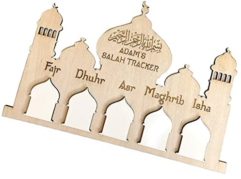 Angoily Ramadan-countdown-kalender aus Holz für Wand Kalender für Ramadan-feiern Dekoration für Zuhause und Büro Praktisch und Langlebig