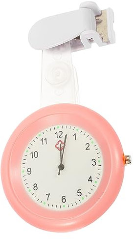 Holibanna Montre Féminine en Quartz Montre De Poche Infirmière Watch Infirmière à Clip Multifonction Montre Gousset d'allaitement Montre Gousset Suspendue Pile Bouton Rose