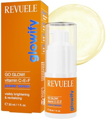 Revuele Go Glow! Kraftvolles Serum mit Vitamin C+E+F – Für Ausstrahlung, Ebenmäßigkeit und müde Haut, 30 ml