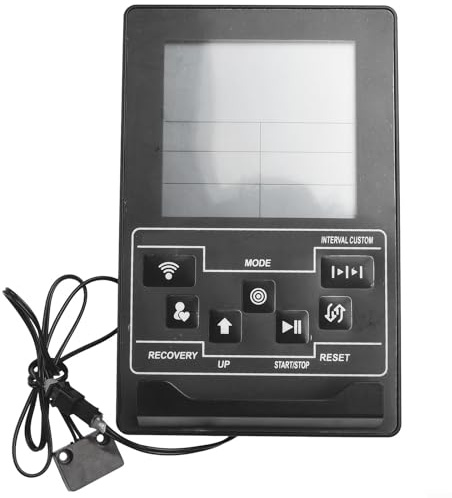 Rowing Machine Display Monitor Electronic Counter with Functions for Monitoring Time, Distance, and Rates