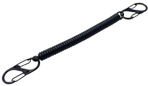 ZWTPGKRD Einziehbare Spiralgurte mit Karabiner, Outdoor, Wandern, Camping, Anti-Verlust-Schlüsselanhänger, Rucksäcke, Federgürtel, Angeln, Schlüsselband, einziehbares Federband, elastisches Seil