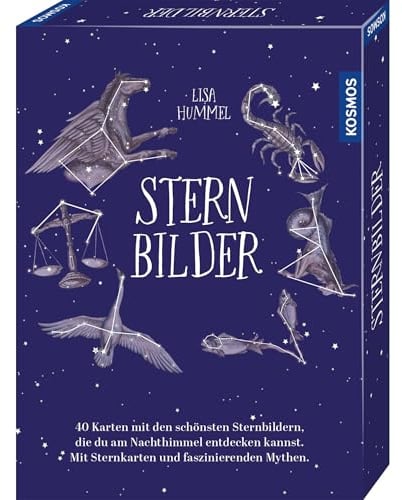 Sternbilder: 40 Karten mit den schönsten Sternbildern, die du am Nachthimmel entdecken kannst. Mit Sternkarten und faszinierenden Mythen. Stimmungsvolle Illustrationen im Cottage-Core-Stil.