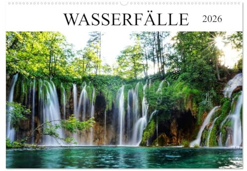 Wasserfälle - die schönsten Wasserfälle der Welt (Wandkalender 2026 DIN A2 quer), CALVENDO Monatskalender: Monatskalender Wasserfälle (CALVENDO Natur)