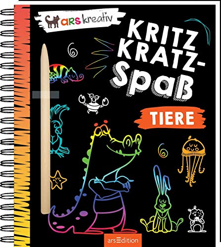 Kritzkratz-Spaß – Tiere: Kreativer Kratzelspaß mit Malideen und Holzstift für Kinder ab 5 Jahren