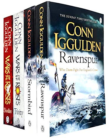 Conn Iggulden Wars of the Roses Series 4 Books Collection Set (Stormbird, Trinity, Ravenspur, Bloodline)