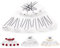 15tlg. Braut - Haarschmuck Set - Brauthaarschmuck | Set-3-S - Weiss
