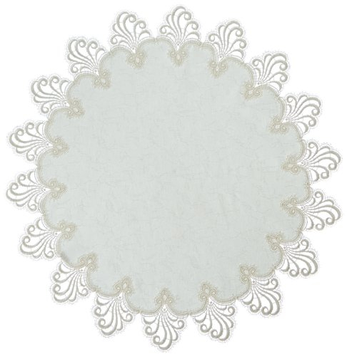 Plauener Spitze by Modespitze 3086E_11_60 Tischdecke Nizza E, Größe 60 cm, rund