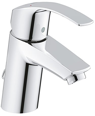 GROHE 33188002 Eurosmart Basin Tap with Retractable Chain for Plug-Hole