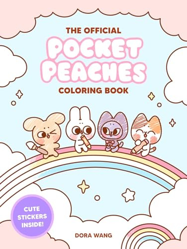The Official Pocket Peaches Coloring Book: Cozy Coloring and Cute Stickers