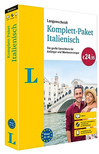 Langenscheidt Komplett-Paket Italienisch: Sprachkurs zum Italienisch lernen für Anfänger und Wiedereinsteiger mit 2 Büchern, 6 CDs und Vokabeltrainer-App