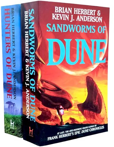 Dune Sequels 2 Books Collection Set (Hunters of Dune & Sandworms of Dune)