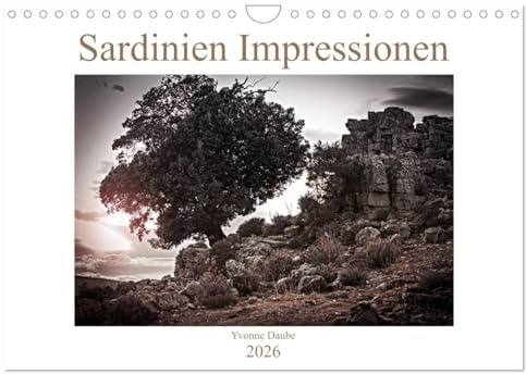 Sardinien Impressionen (Wandkalender 2026 DIN A4 quer), CALVENDO Monatskalender: Sardinien in schwarz-weiss (CALVENDO Natur)