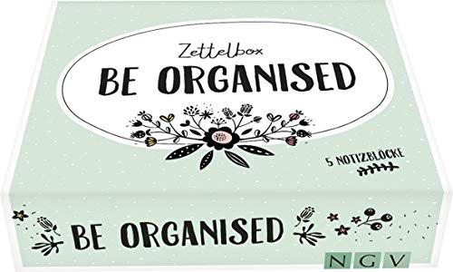 Be organised - Die Zettelbox: 5 liebevoll gestaltete Notizblöcke mit je 60 Blatt