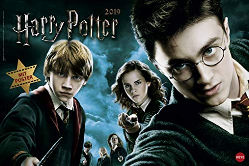 Harry Potter Broschur XL 2023. Wandkalender mit fesselnden Filmszenen aus den Harry Potter Filmen. Broschürenkalender 2023 mit Postern zum Heraustrennen. 45x30 cm. Querformat