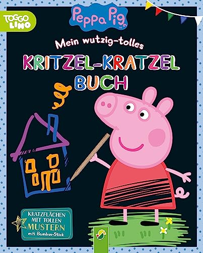 Peppa Pig Mein wutzig-tolles Kritzel-Kratzel-Buch: Kratzflächen mit tollen Mustern. Mit Bambus-Stick. Für Kinder ab 3 Jahren