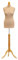 Display King Schneiderpuppe mit hellem Holzsockel, Holz Polystyrol, cremefarben