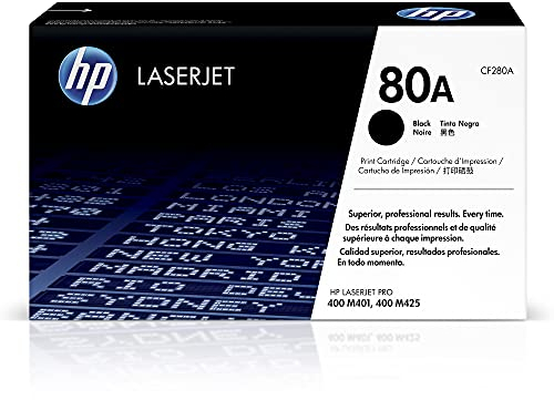 Toner 80, 2560, Gruppe 80A, Deckung (%) 5%, schwarz