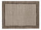 PROMETHEUS BORDER handgeknüpfter Nepal Teppich Wolle in h.grau-natur, Größe: 90x160 cm