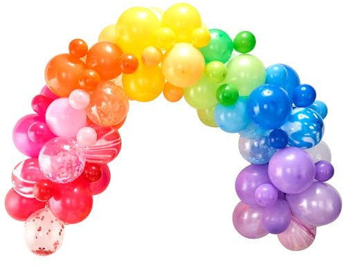 Ginger Ray Rainbow DIY Balloon Arch Kit Party Decorations 85 Assorted Pack