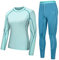 Little Donkey Andy Thermounterwäsche Damen Atmungsaktiv Lange Funktionswäsche Skiunterwäsche Weich Thermobekleidung Flexibel Set Workout Skifahren Laufen Wandern Sport Blue M