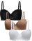 Coconuda Confezione da 3 Reggiseni Lavanda Assortito 4