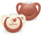 NUK for Nature Babyschnuller | aus nachhaltigem Silikon | kiefergerechte Form | BPA-frei | 6-18 Monate | terrakottarot | 2 Stück
