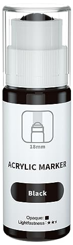 FansArriche Acryl Marker, 18mm Acryl Stifte Jumbo (60 ml), wasserfest Acrylmarker ür Kunst, Leinwand, Metall, Papier, Stein, Permanente Tinte für langlebige Etiketten