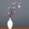 Branches Artificielles de Fleurs de Cerisier, Fleurs de Pêche en Soie Blanche en Vrac, Fleurs de Pêche en Soie Rose en Vrac Fleurs de Prunier avec des Feuilles, Arrangements Réalistes de(Blanc)