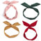 Wired Headbands For Women,4Pcs Solid Color Wired Hair Tie Twist Bow Headband Rabbit Ear Wire Hairbands Yoga Head Wraps Hair Holder Accessory For Women And Girls