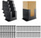 6x6 Post Base 4Pcs (Inner Size 5.6x5.6) Post Brackets, Heavy Duty Black Metal Post Anchor, 6x6 Pergola Brackets Kit, Fence Post Anchor, Metal Brackets for Wood, Post Pounder, Deck Railing