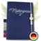 Baby Boo!® Mutterpass Schutzhülle aus Recycling-Filz für den Deutschen Mutterpass, Mamapass, Premium Hülle mit vielen Fächern (Blau)