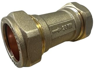28mm Brass Single Check Valve WRAS Approved Compression Fitting Non Return Valve one Way Isolation Valve DZR - Hanicks