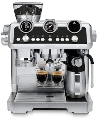 Espresso Machine,Barista Kit - Advanced Latte System & Hot Water Spout For Americano Coffee Or Tea, Bean To Cup Coffee & Cappuccino Maker,Black